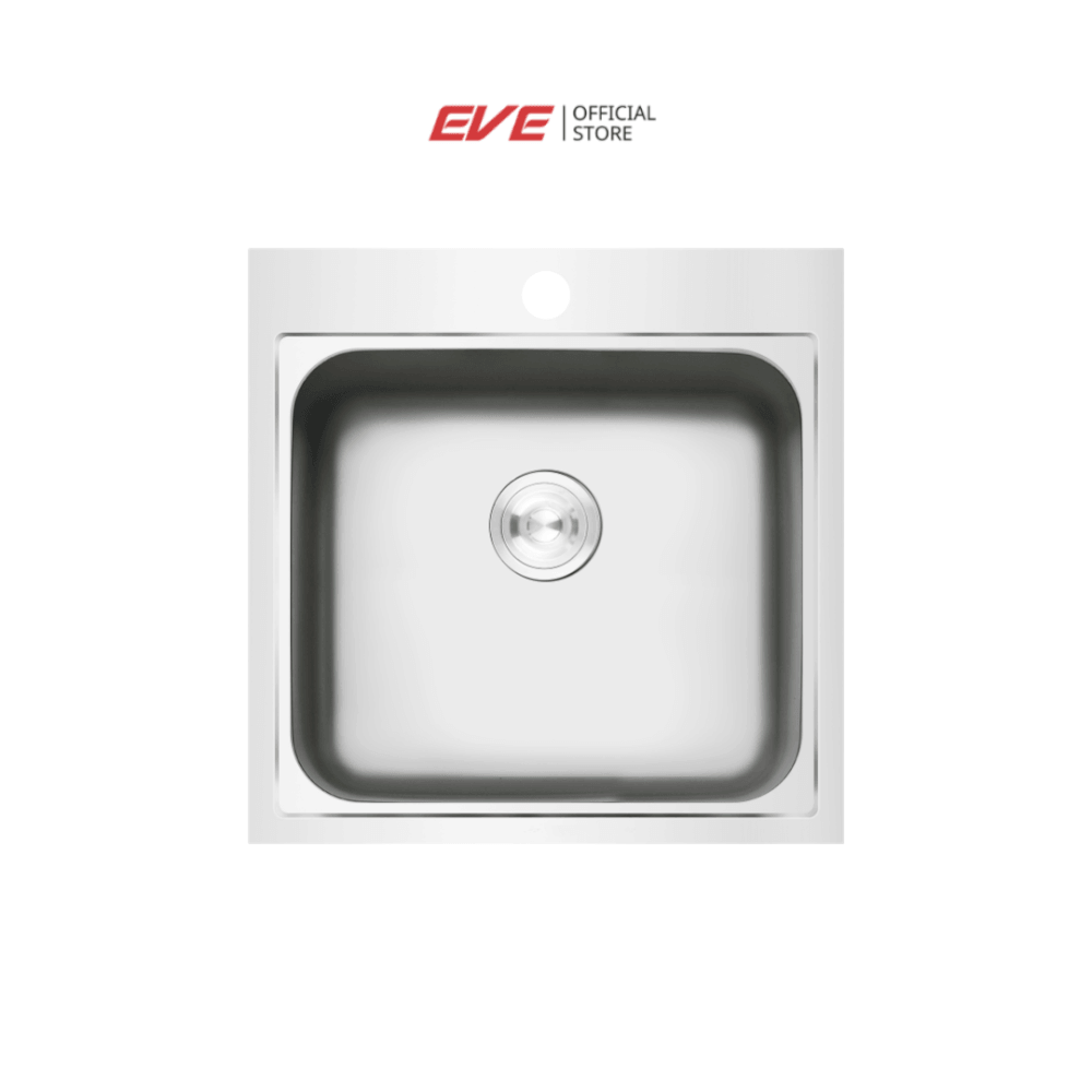 ซิงค์ล้างจานสแตนเลส 1 หลุม EVE EGO 500/500 ขนาด 50 ซม.